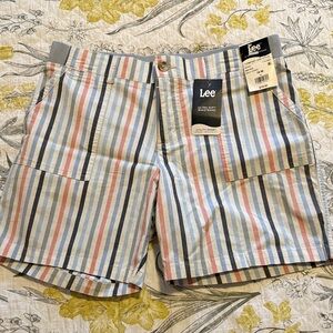 Lee Women's Striped Flat Front Shorts